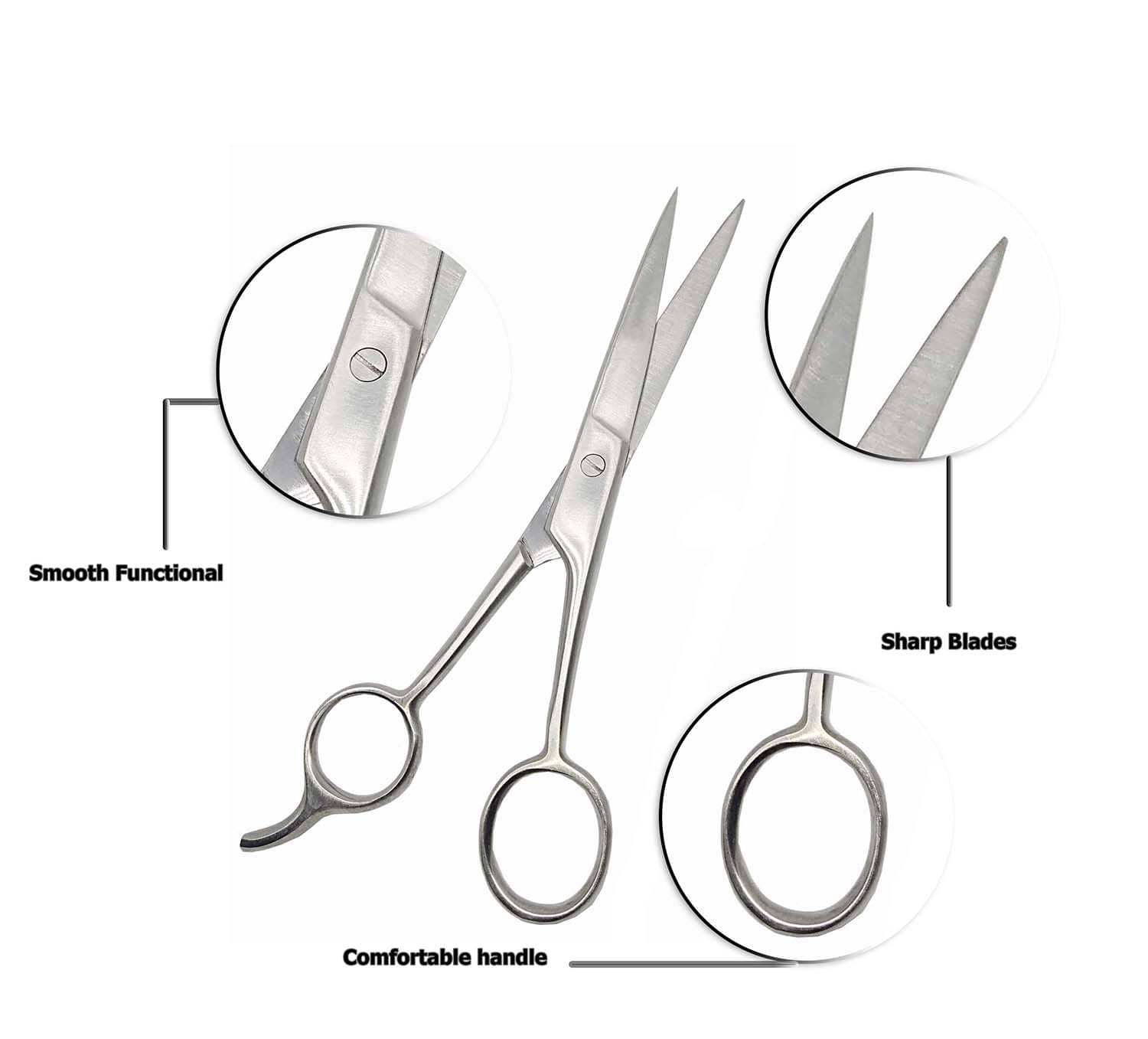     			Unikkus hair cutting scissor Moustache Scissors