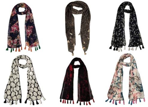stolevilla Multi Printed Poly Cotton Yarn Stoles ( Pack of 6 ) - Dupattas & Shawls | Buy online on ZillyBuy