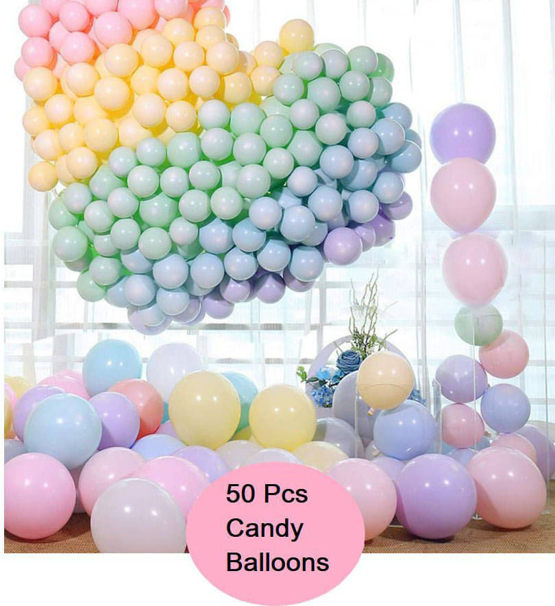     			50 Pastel Balloon (MultiColor) birthday balloon decoration for Boys, Girls, Kids, husband and Wife.for happy birthday decoration item, birthday decoration kit, birthday balloon decoration combo for Boys, Girls, Kids, husband and Wife.