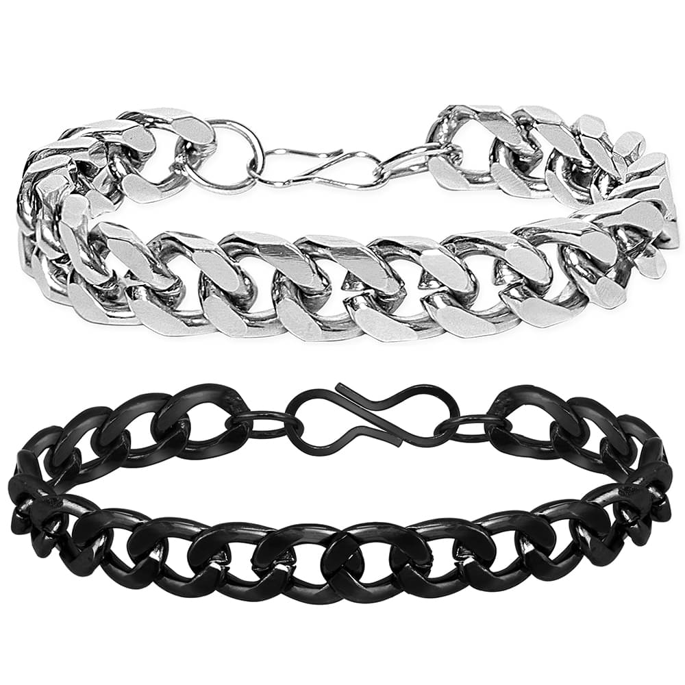     			Mikado Adjustable Chain Style Metal Bracelets For Men's