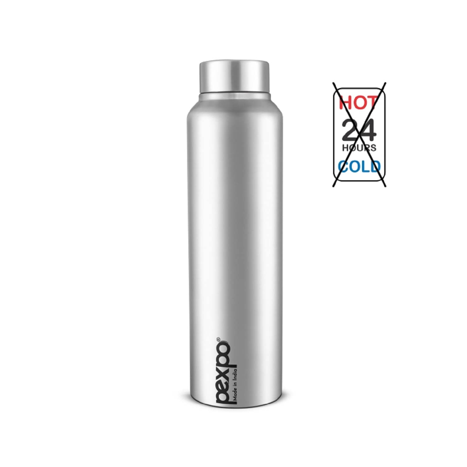 PEXPO 1000 ml Stainless Steel Fridge Water Bottle (Set of 1, Silver, Chromo)