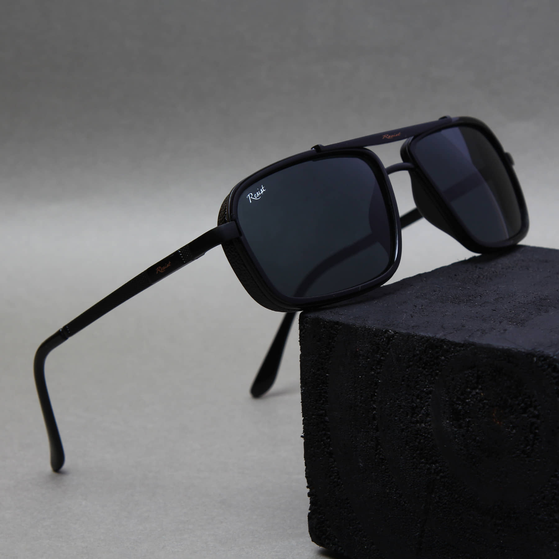 RESIST EYEWEAR Black Square Sunglasses ( Pack of 1 ) - Sunglasses | Buy online on ZillyBuy