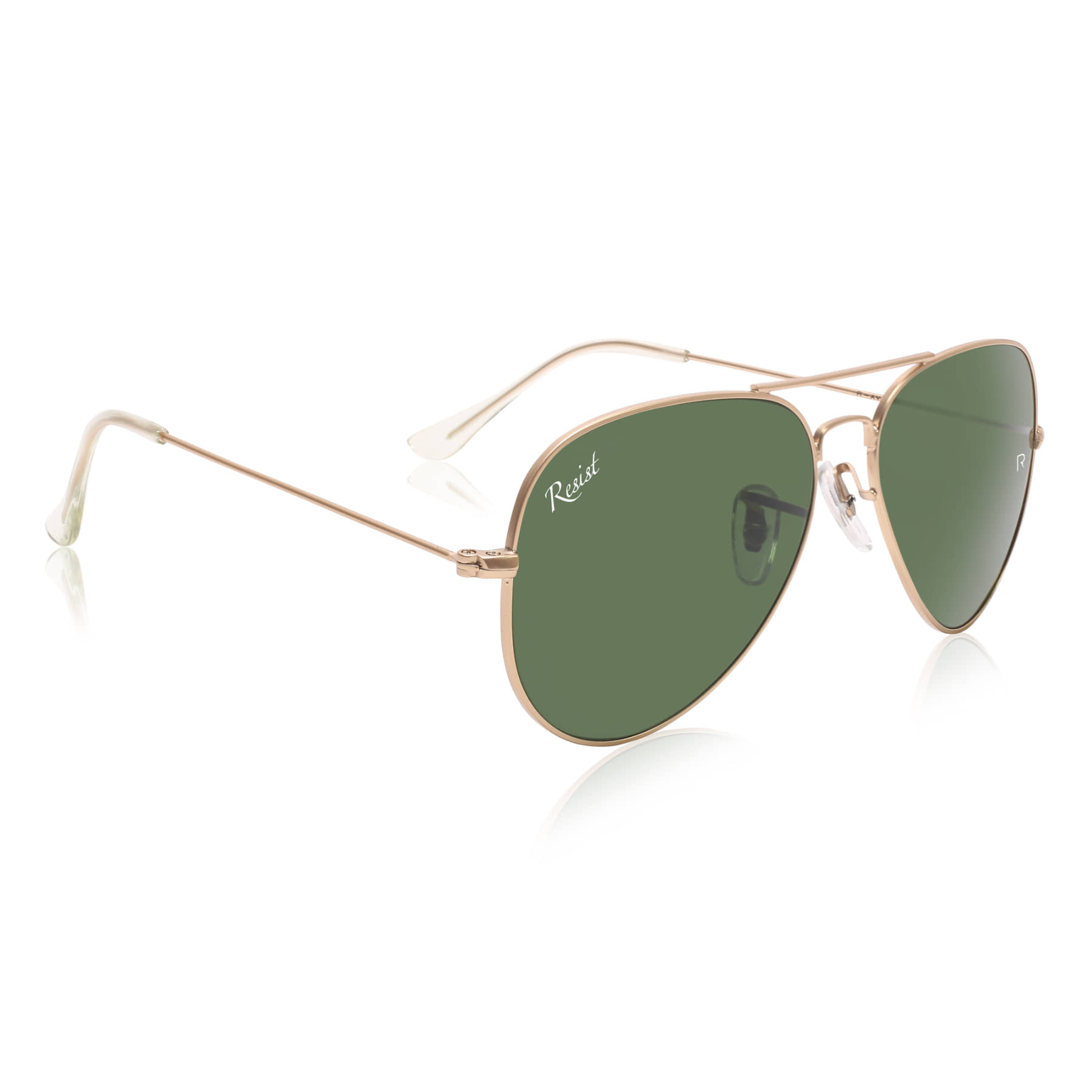 RESIST EYEWEAR Gold Pilot Sunglasses ( Pack of 1 ) - Sunglasses | Buy online on ZillyBuy