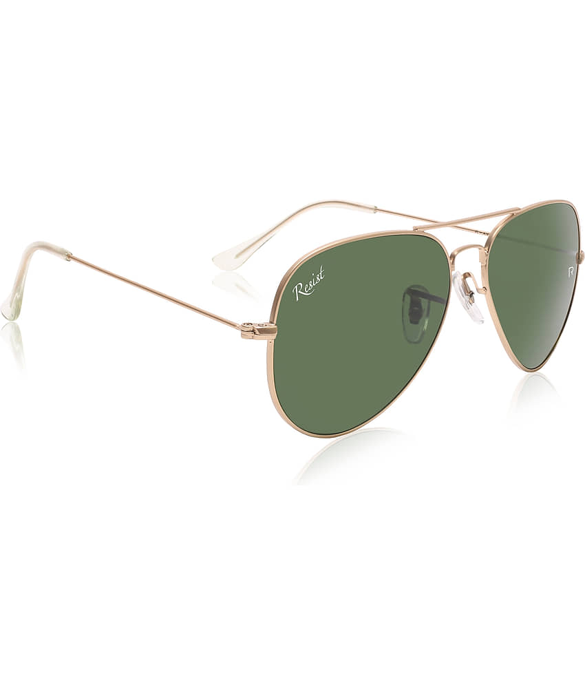 RESIST EYEWEAR Gold Pilot Sunglasses ( Pack of 1 ) - Sunglasses | Buy online on ZillyBuy