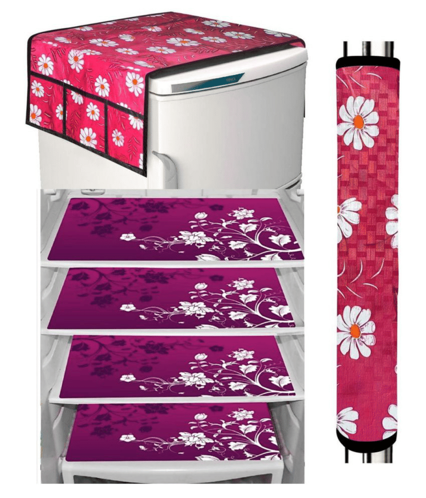     			Shaphio Set of 6 PVC Pink Fridge Top Cover