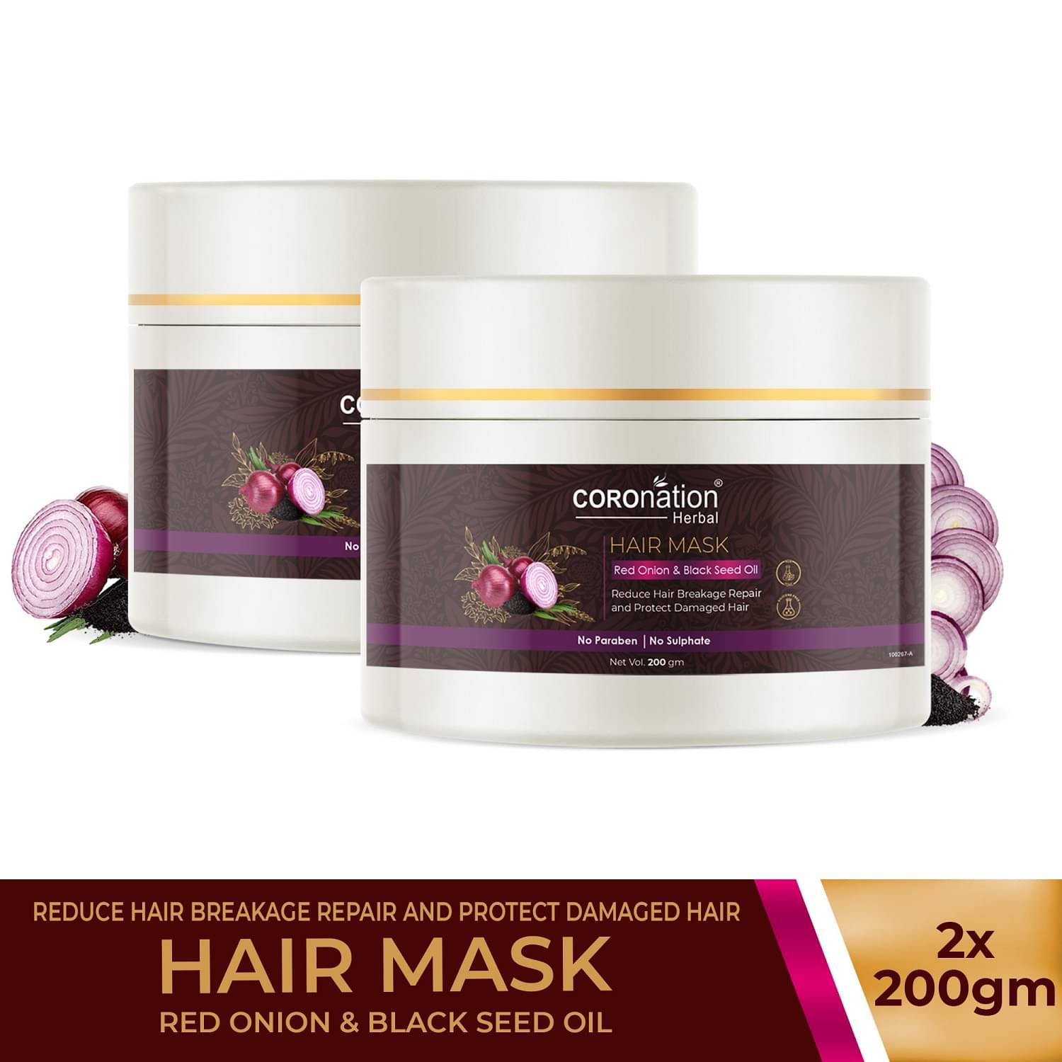     			coronation herbal  Onion and Black Seed Oil -  Hair Mask Cream 400 g
