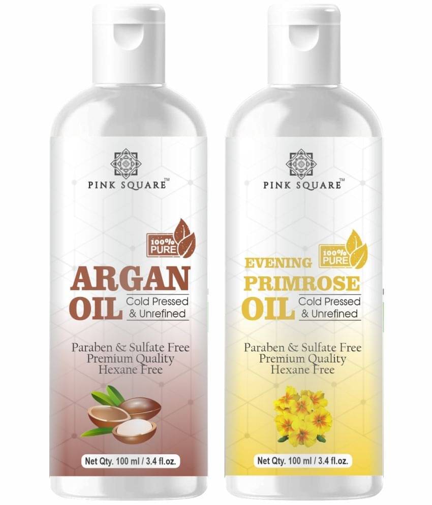     			pink square 100% Cold Pressed Argan Oil and Evening Primrose Oil 200 mL Pack of 2