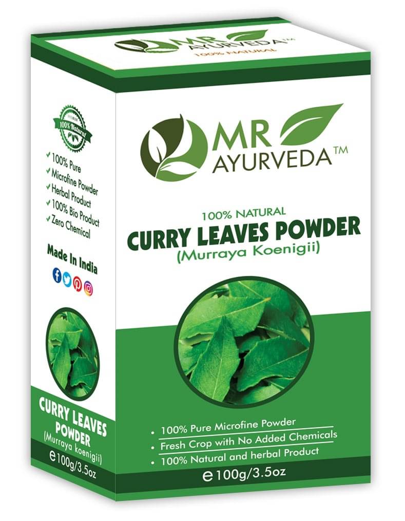 MR Ayurveda 100% Herbal Curry Leaves Powder Hair Scalp Treatment 100 g MR Ayurveda 100% Herbal Curry Leaves Powder Hair Scalp Treatment 100 g