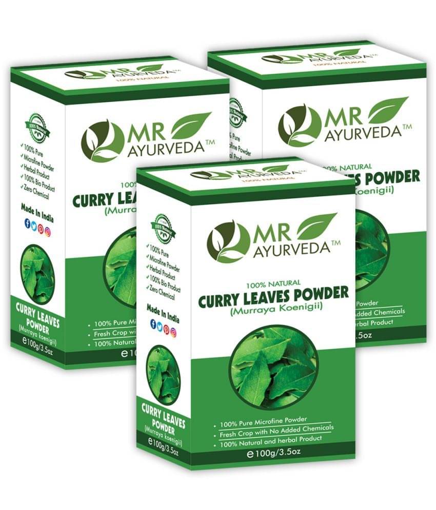 MR Ayurveda 100% Natural Kadi Patta Powder Hair Scalp Treatment 300 g Pack of 3 MR Ayurveda 100% Natural Kadi Patta Powder Hair Scalp Treatment 300 g Pack of 3