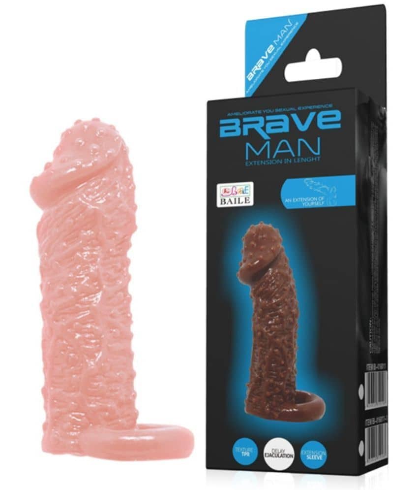 Naughty World Baile 5 inch Dotted Penis Sleeve Washable & Reusable Delay & Extra Time Penis Sleeve For Men