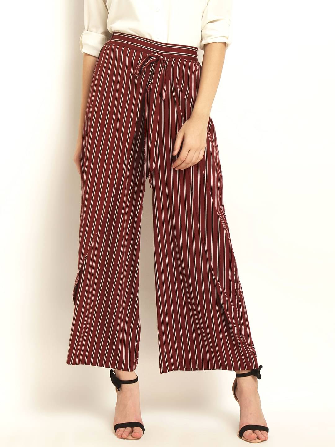     			Rare Maroon Polyester Casual Pants -