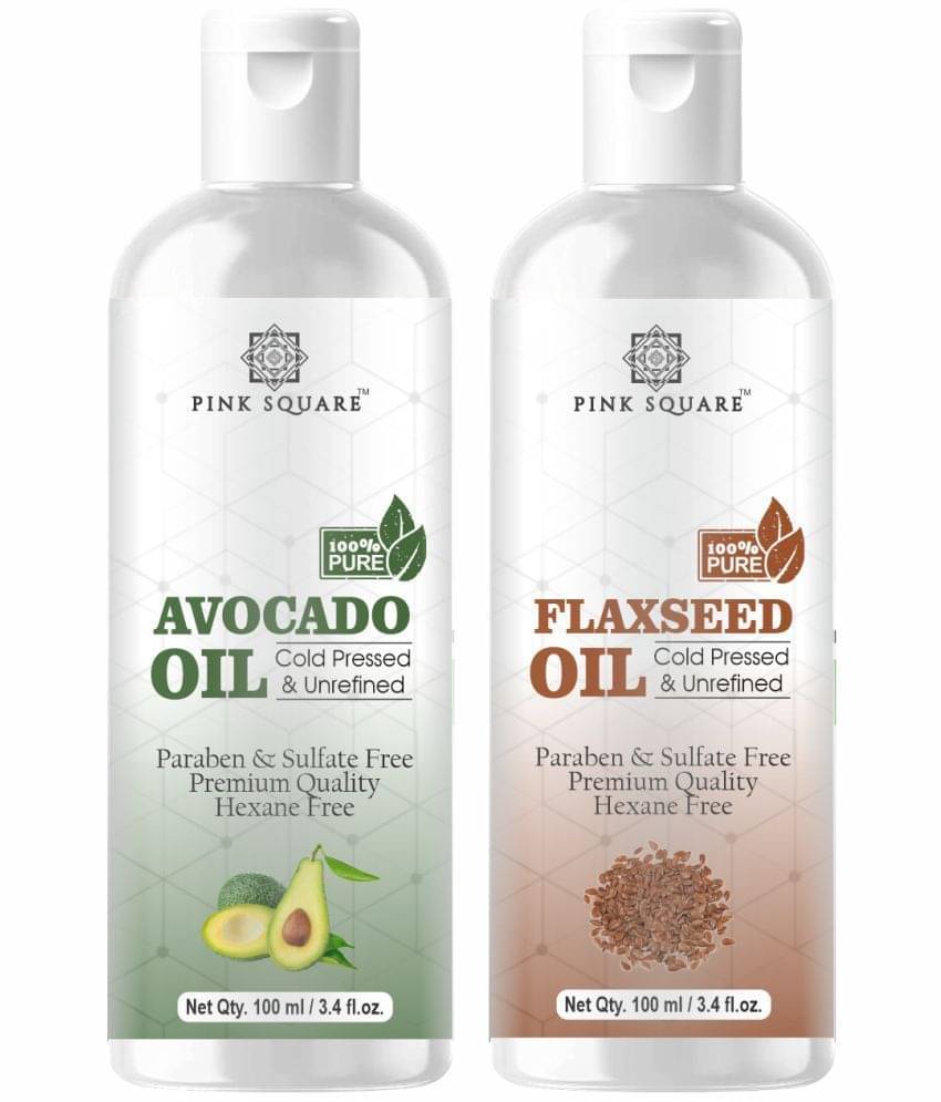 pink square 100% Cold Pressed Avocado Oil and Flaxseed Oil 200 mL Pack of 2 pink square 100% Cold Pressed Avocado Oil and Flaxseed Oil 200 mL Pack of 2