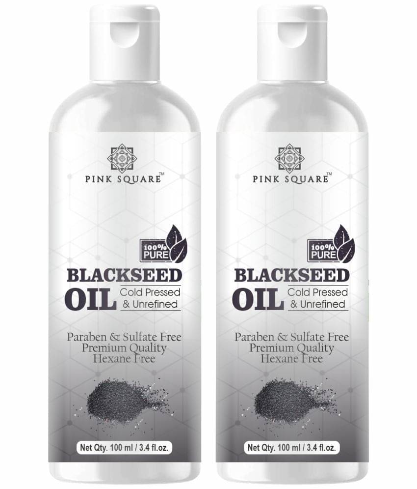     			pink square 100% Cold Pressed Pure Blackseed Oil For Hair Growth 200 mL Pack of 2