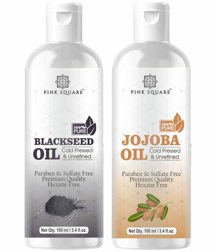 pink square 100% Cold Pressed Blackseed Oil and Jojoba Oil 200 mL Pack of 2     			pink square 100% Cold Pressed Blackseed Oil and Jojoba Oil 200 mL Pack of 2