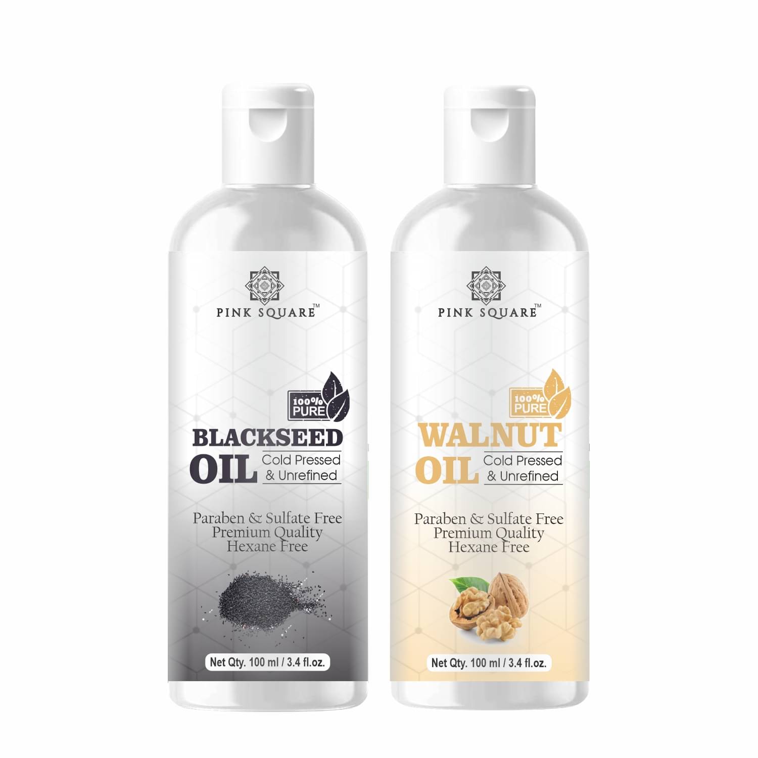     			pink square 100% Cold Pressed Blackseed Oil and Walnut Oil 200 mL Pack of 2