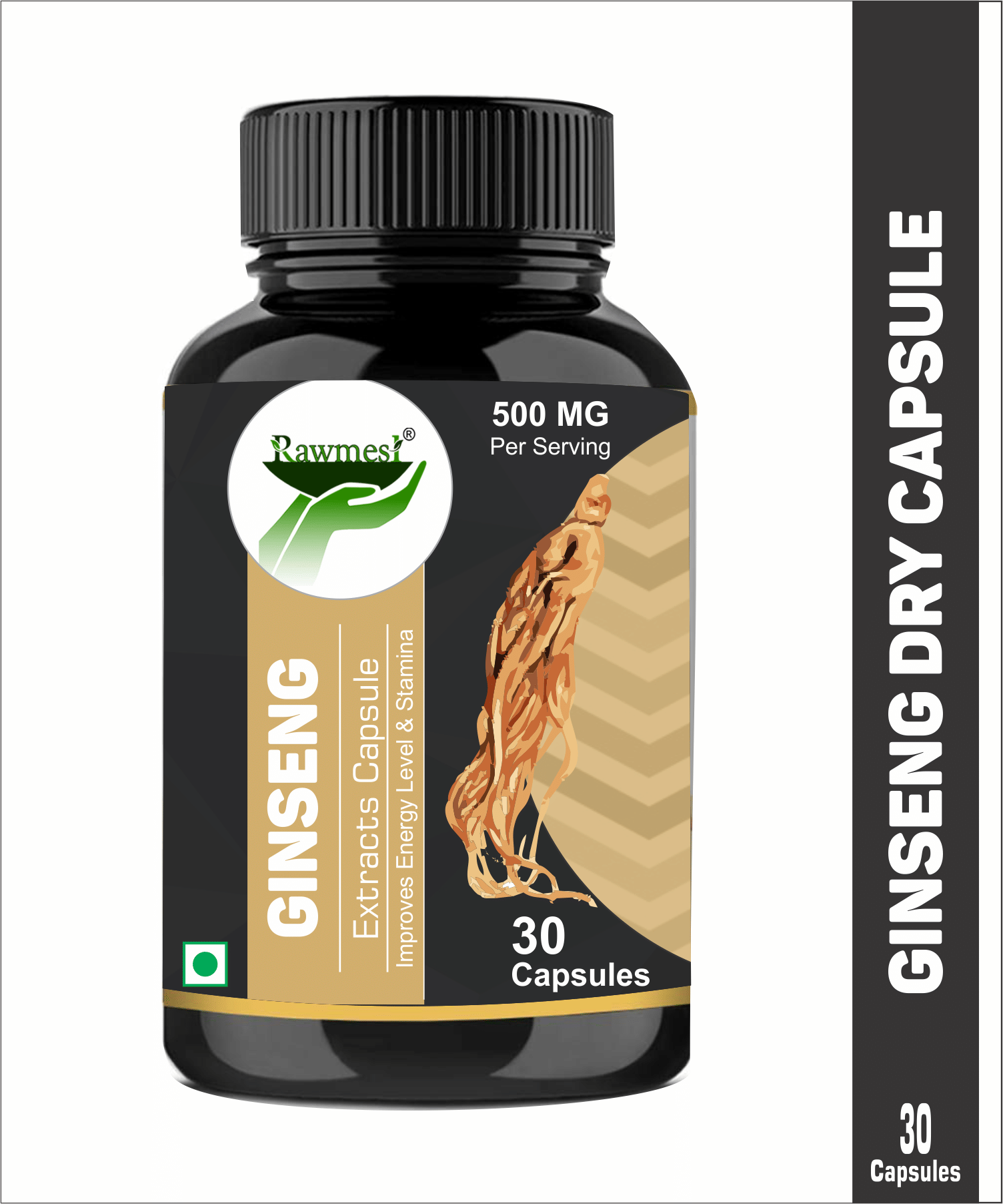 rawmest 100% Organic Ginseng Extract Capsule 30 no.s rawmest 100% Organic Ginseng Extract Capsule 30 no.s
