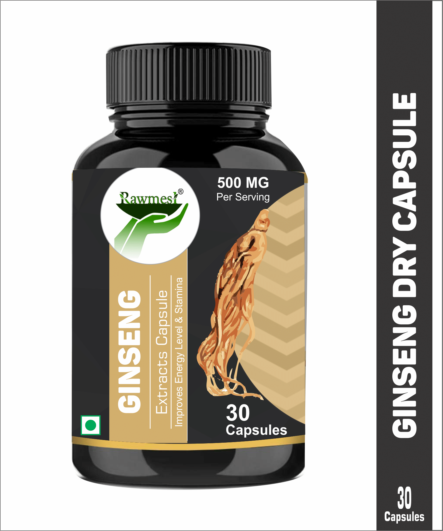     			rawmest Ginseng Extract Capsule For Strong Physical Strength 30 no.s Natural Multivitamins Capsule