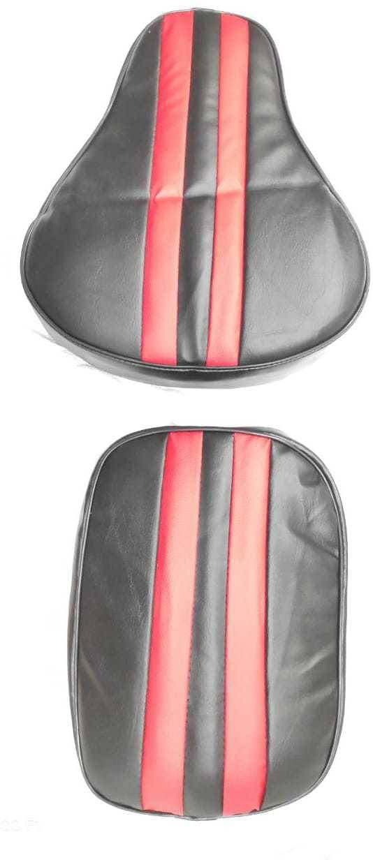     			KOHLI BULLET ACCESSORIES Black  Seat Cover RED Sprite Line Front & Rear Seat Cover For Classic Split Bike Seat Cover For Classic Chrome, Classic Desert Storm, Classic 350, Classic, Classic 500