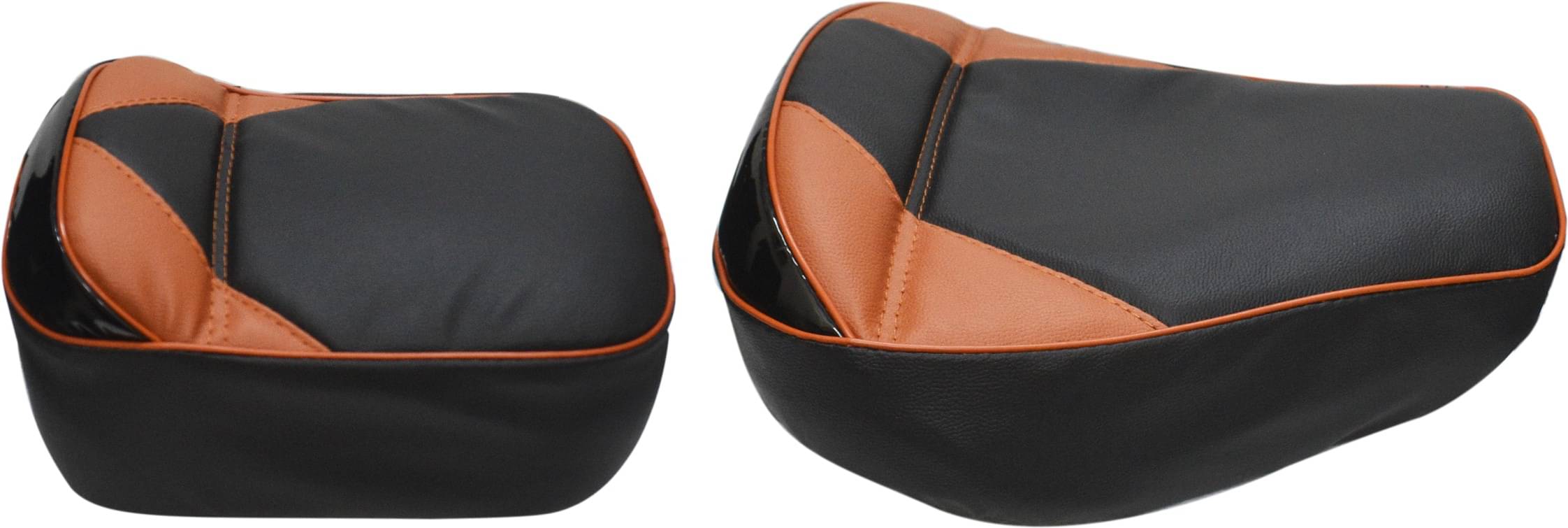 KOHLI BULLET ACCESSORIES Black with Tan Stylish Extra Foaming Seat Cover for Royal Enfield KOHLI BULLET ACCESSORIES Black with Tan Stylish Extra Foaming Seat Cover for Royal Enfield
