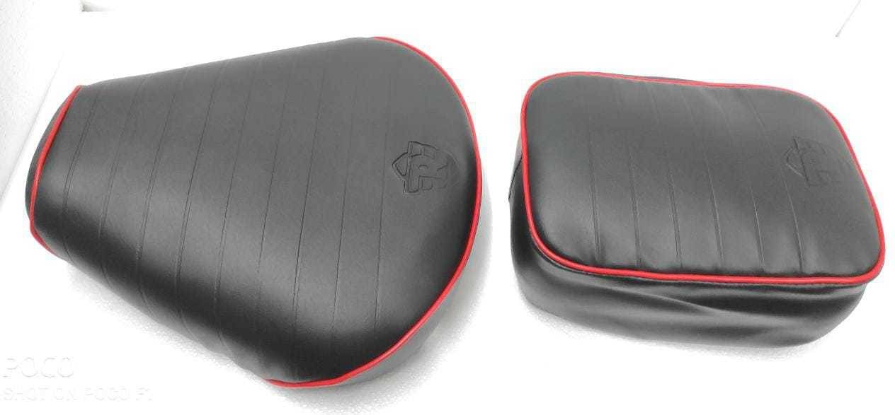 KOHLI BULLET ACCESSORIES Classic Seat Cover Red Lining Black For Royal Enfield Classic 350cc 500cc KOHLI BULLET ACCESSORIES Classic Seat Cover Red Lining Black For Royal Enfield Classic 350cc 500cc