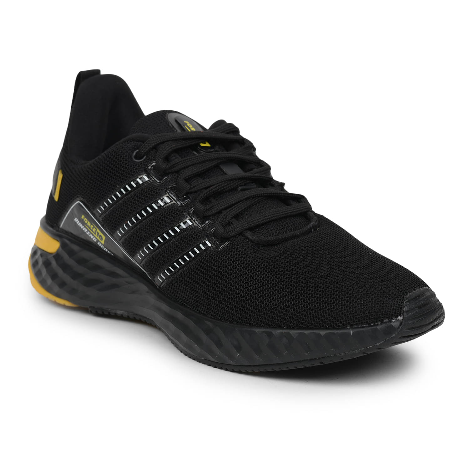     			Liberty ASPER Black Running Shoes