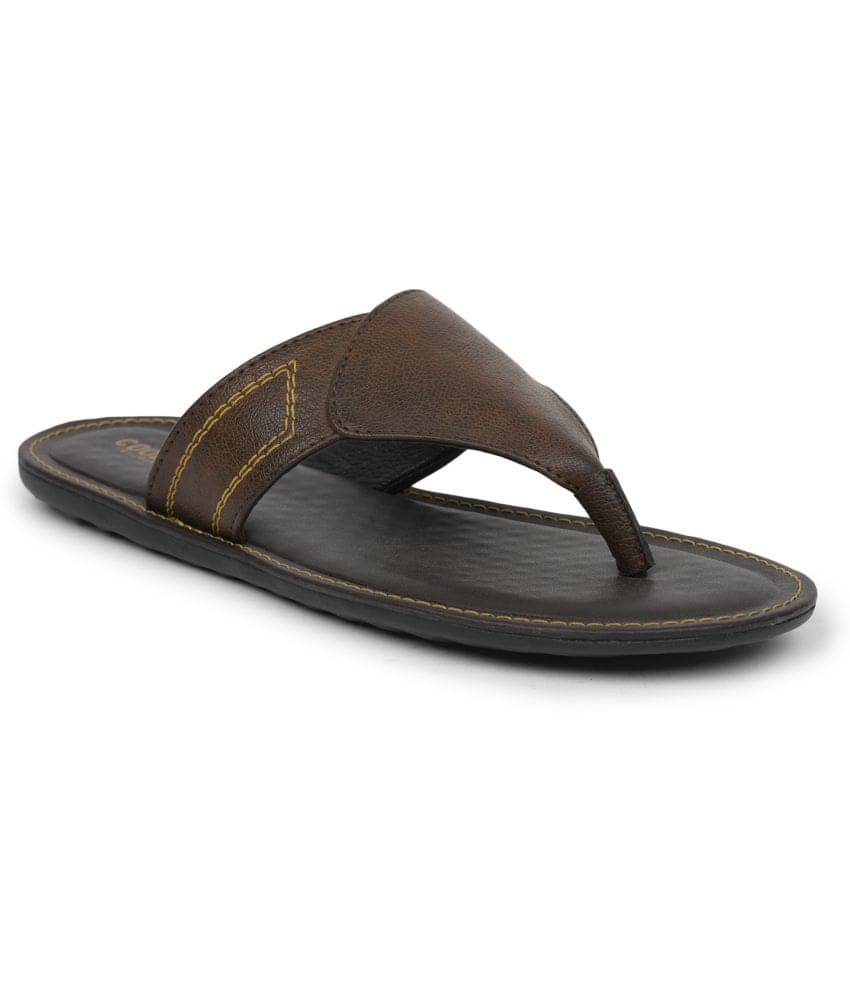     			Liberty - Brown Rubber Thong Flip Flop