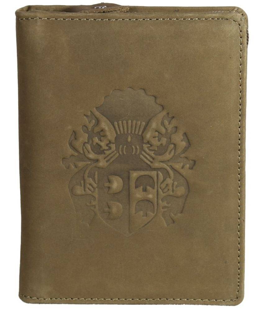     			Style 98 Genuine Leather Beige Passport Holder