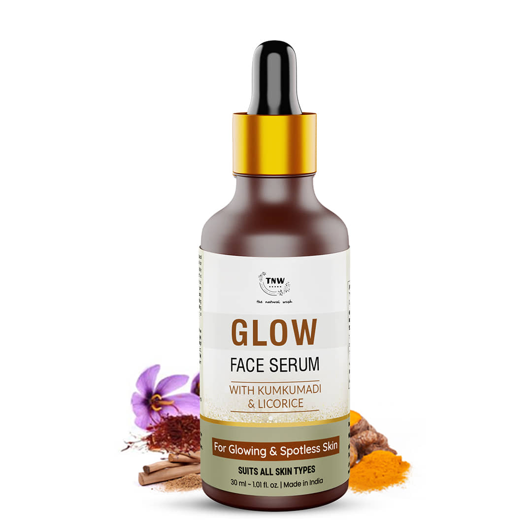 TNW - The Natural Washglow Face Serum For Radiance & Shine With Kumkumadi & Licorice, 30Ml