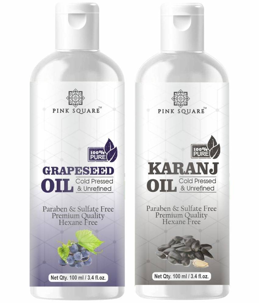     			pink square 100% Cold Pressed Grapeseed Oil and Karanj Oil 200 mL Pack of 2
