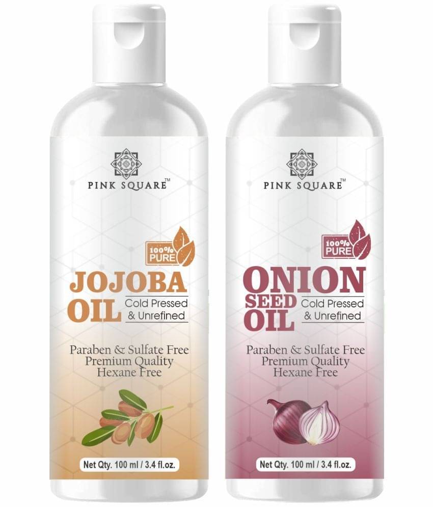 pink square 100% Cold Pressed Jojoba Oil and Onion Oil 200 mL Pack of 2 pink square 100% Cold Pressed Jojoba Oil and Onion Oil 200 mL Pack of 2