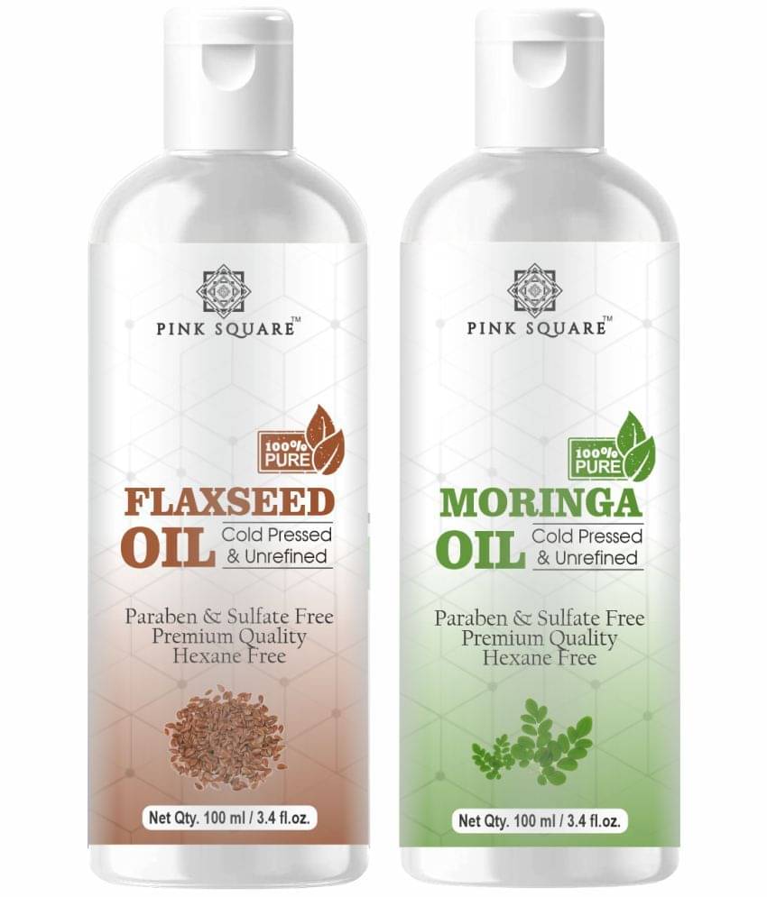 pink square 100% Cold Pressed Flaxseed Oil and Moringa Oil 200 mL Pack of 2 pink square 100% Cold Pressed Flaxseed Oil and Moringa Oil 200 mL Pack of 2