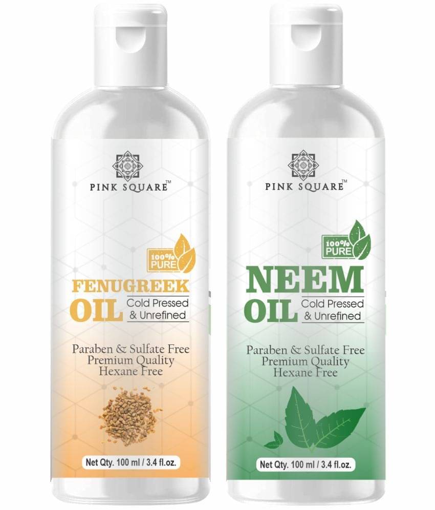     			pink square 100% Cold Pressed Fenugreek Oil and Neem Oil 200 mL Pack of 2