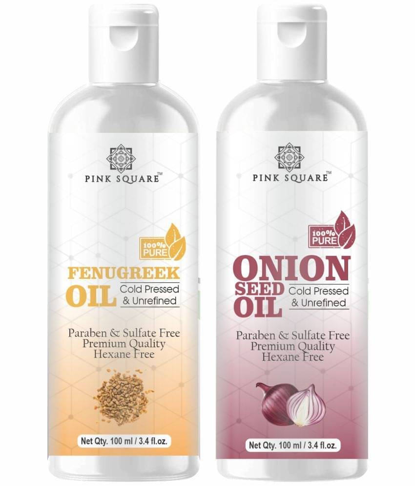     			pink square 100% Cold Pressed Fenugreek Oil and Onion Oil 200 mL Pack of 2