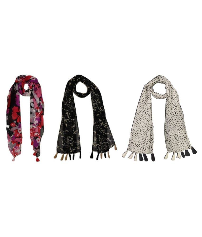stolevilla Multi Printed Poly Cotton Yarn Combo ( Pack of 3 ) - Dupattas & Shawls | Buy online on ZillyBuy
