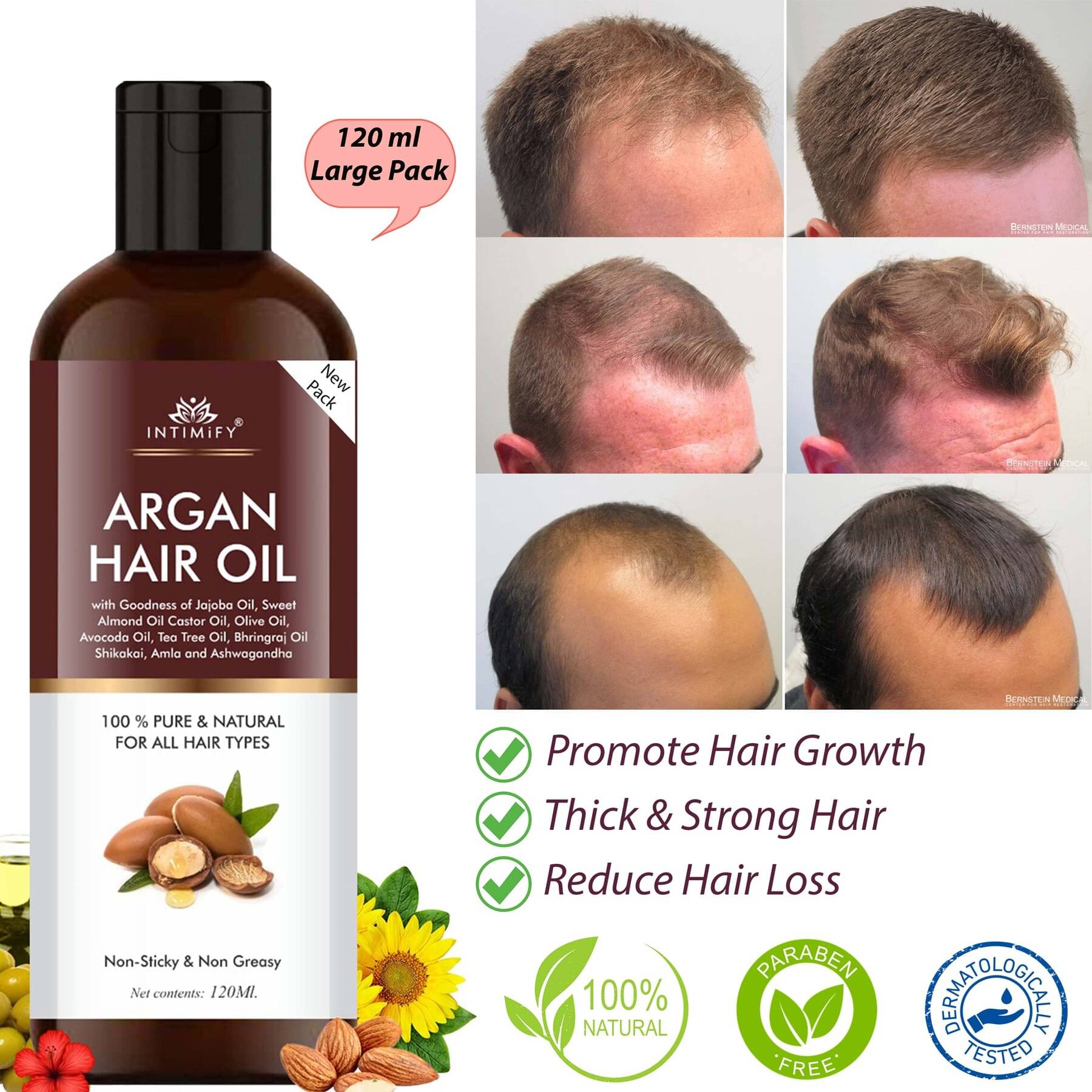 Intimify Argan Anti-Hairfall Oil for Nourishment 120 mL Intimify Argan Anti-Hairfall Oil for Nourishment 120 mL