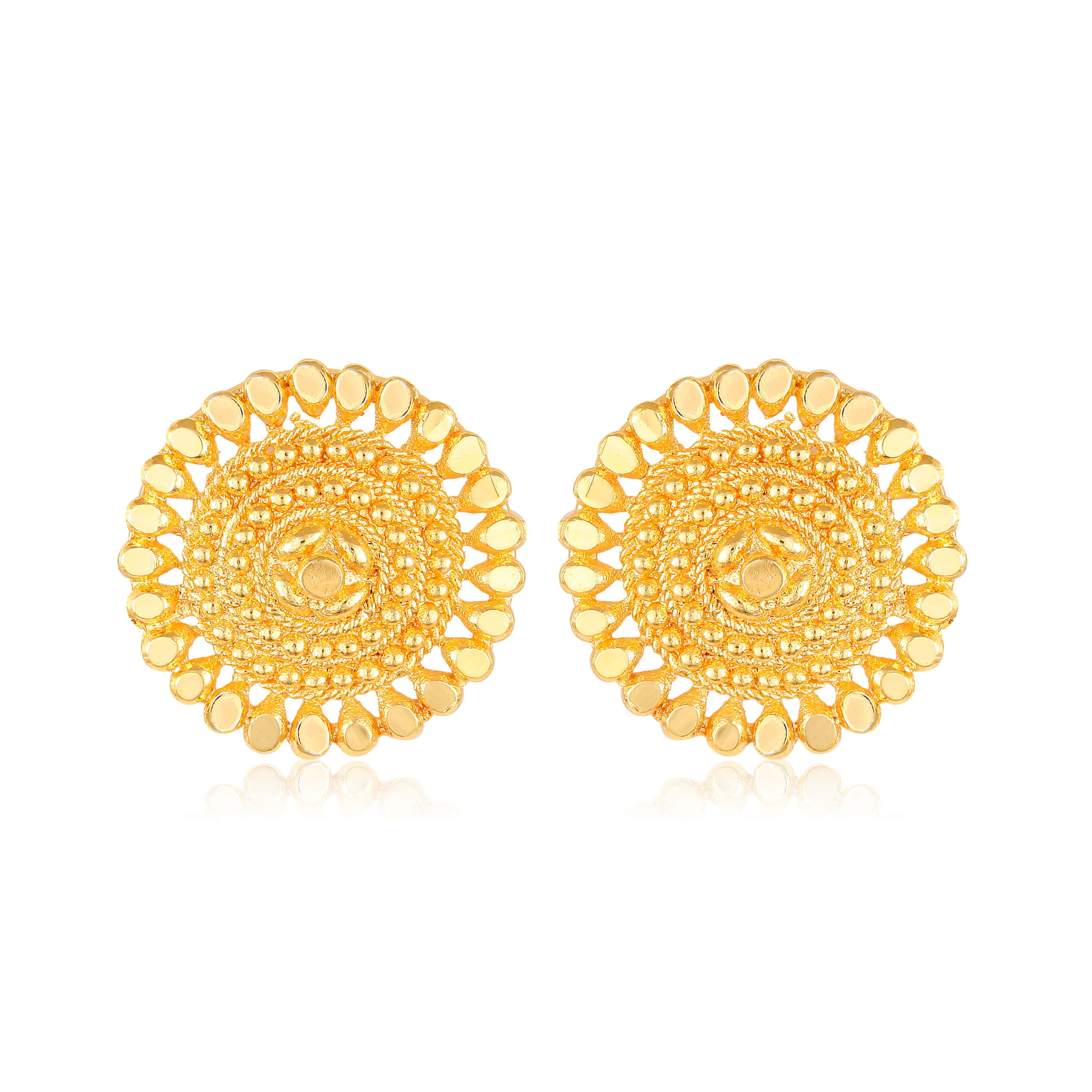     			Vighnaharta Elegant Twinkling Beautiful Gold Plated Screw back Jumbo Studs Earring for Women and Girls   [VFJ1618ERG ]