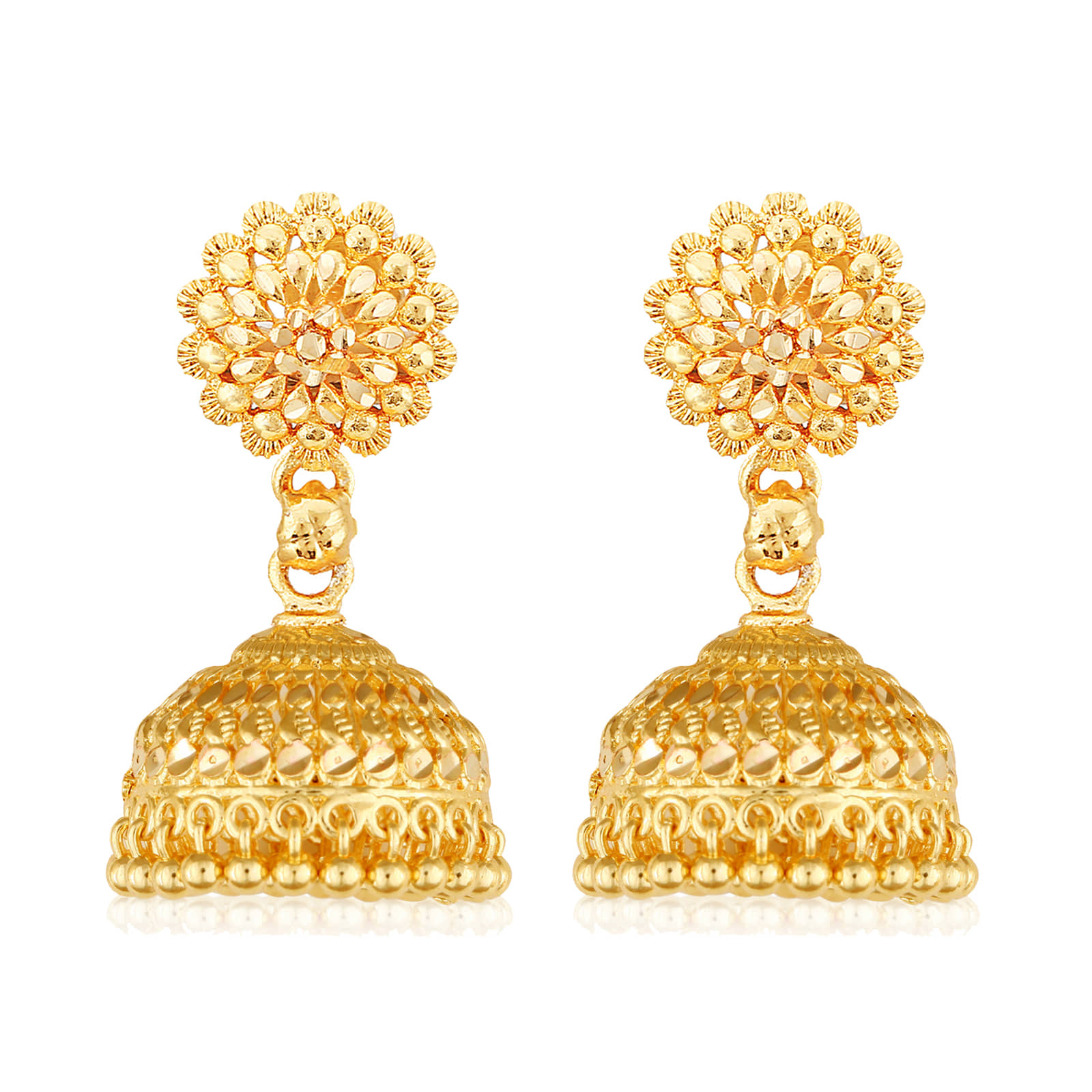 Vighnaharta Filigree work Gold Plated alloy Hoop Earring Jhumki Earring for Women and Girls  [VFJ1559ERG] - Earrings | Buy online on ZillyBuy