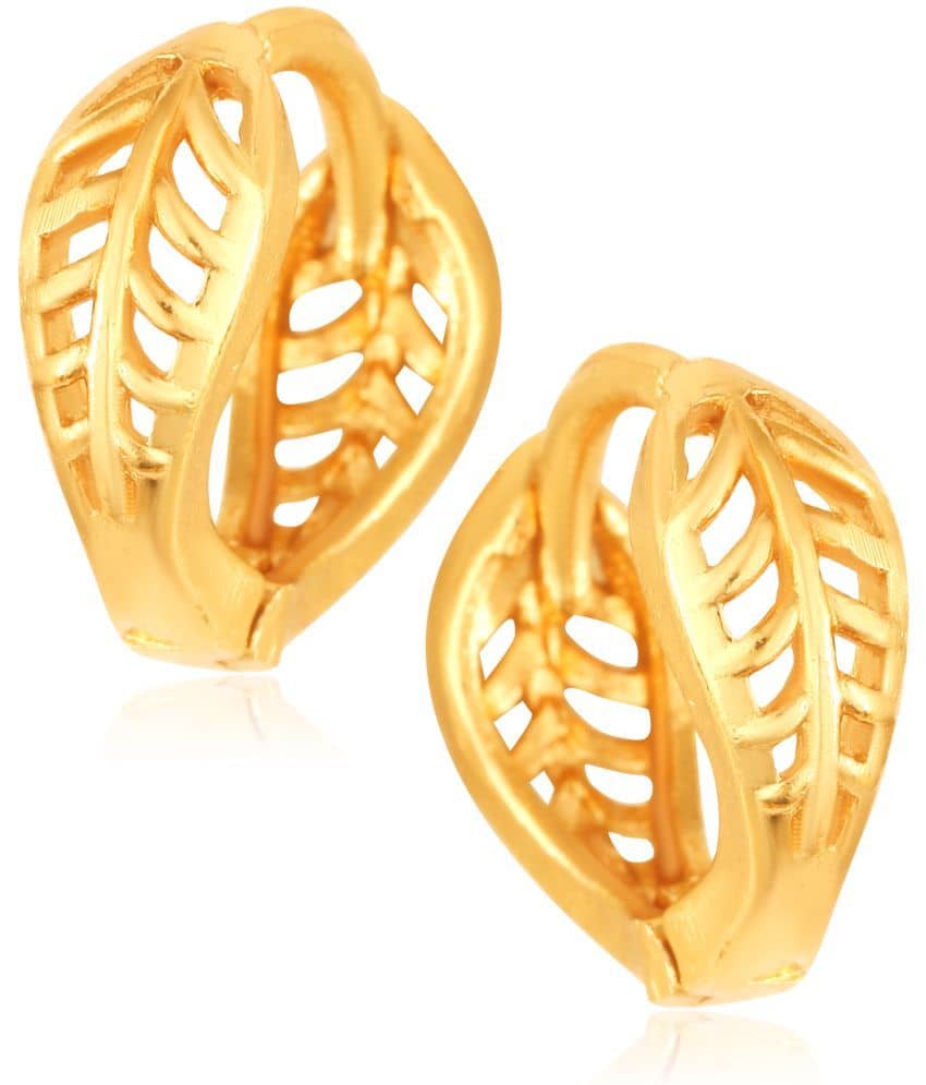 Vighnaharta - Golden Bali Earrings ( Pack of 1 ) - Earrings | Buy online on ZillyBuy