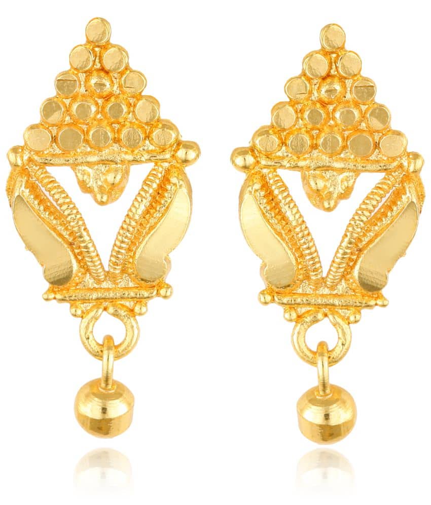Vighnaharta Sizzling star Gold Plated Screw back alloy dangler studs Earring for Women and Girls   [VFJ1638ERG ] - Earrings | Buy online on ZillyBuy