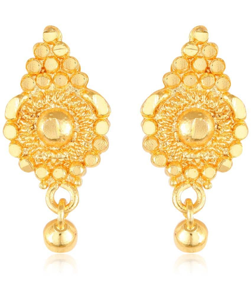 Vighnaharta - Golden Danglers Earrings ( Pack of 1 ) - Earrings | Buy online on ZillyBuy
