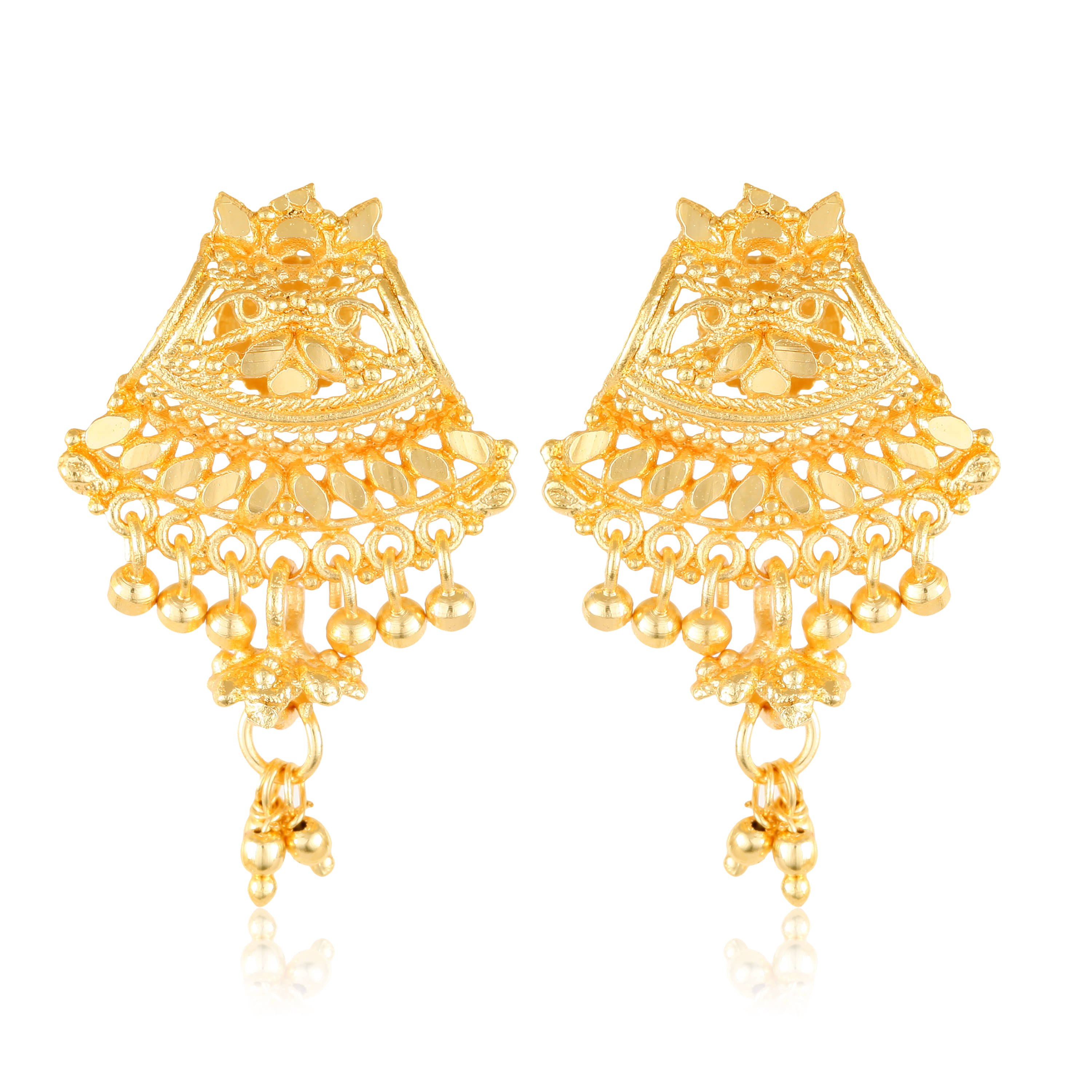     			Vighnaharta Traditional wear Gold Plated Screw back alloy dangler studs Earring for Women and Girls   [VFJ1636ERG ]