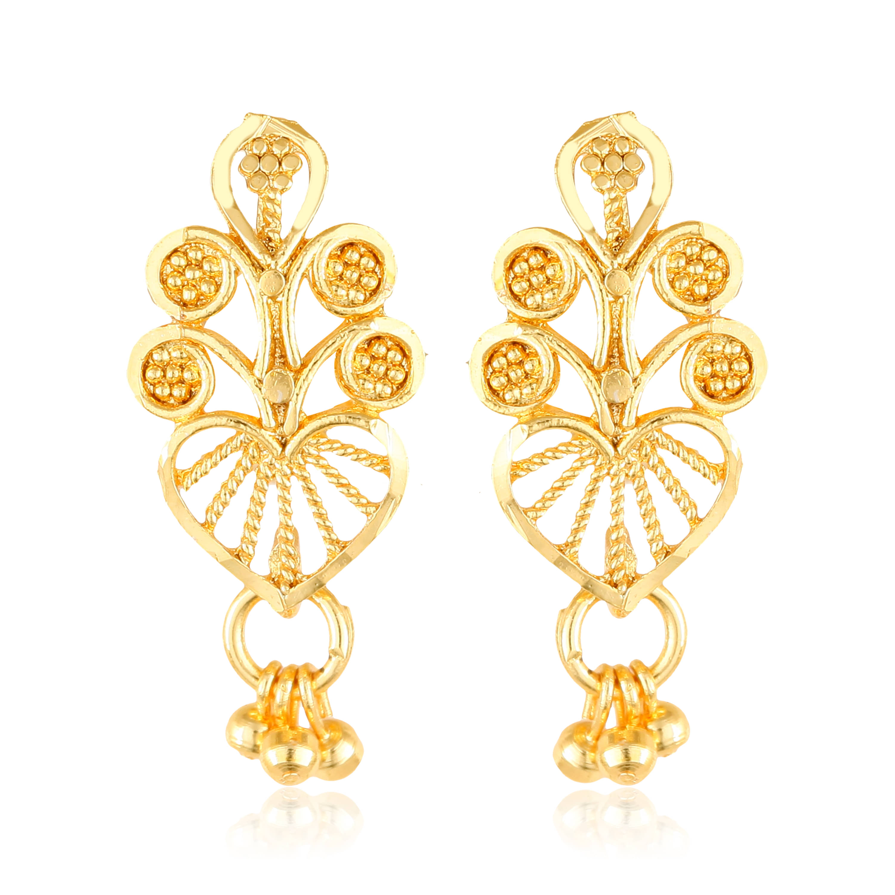     			Vighnaharta Trendy Glittering Gold Plated Screw back alloy dangler studs Earring for Women and Girls   [VFJ1633ERG ]