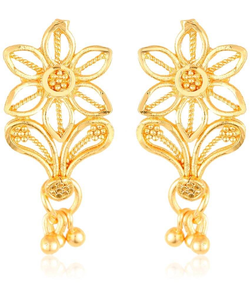     			Vighnaharta Twinkling Elegant Shimmering Beautiful Gold Plated Screw back Jumbo Studs Earring for Women and Girls  [VFJ1613ERG ]