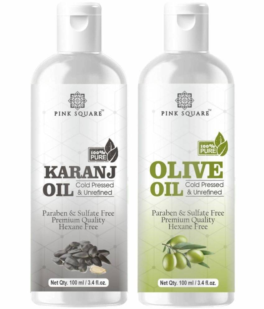     			pink square 100% Cold Pressed Karanj Oil and Olive Oil 200 mL Pack of 2