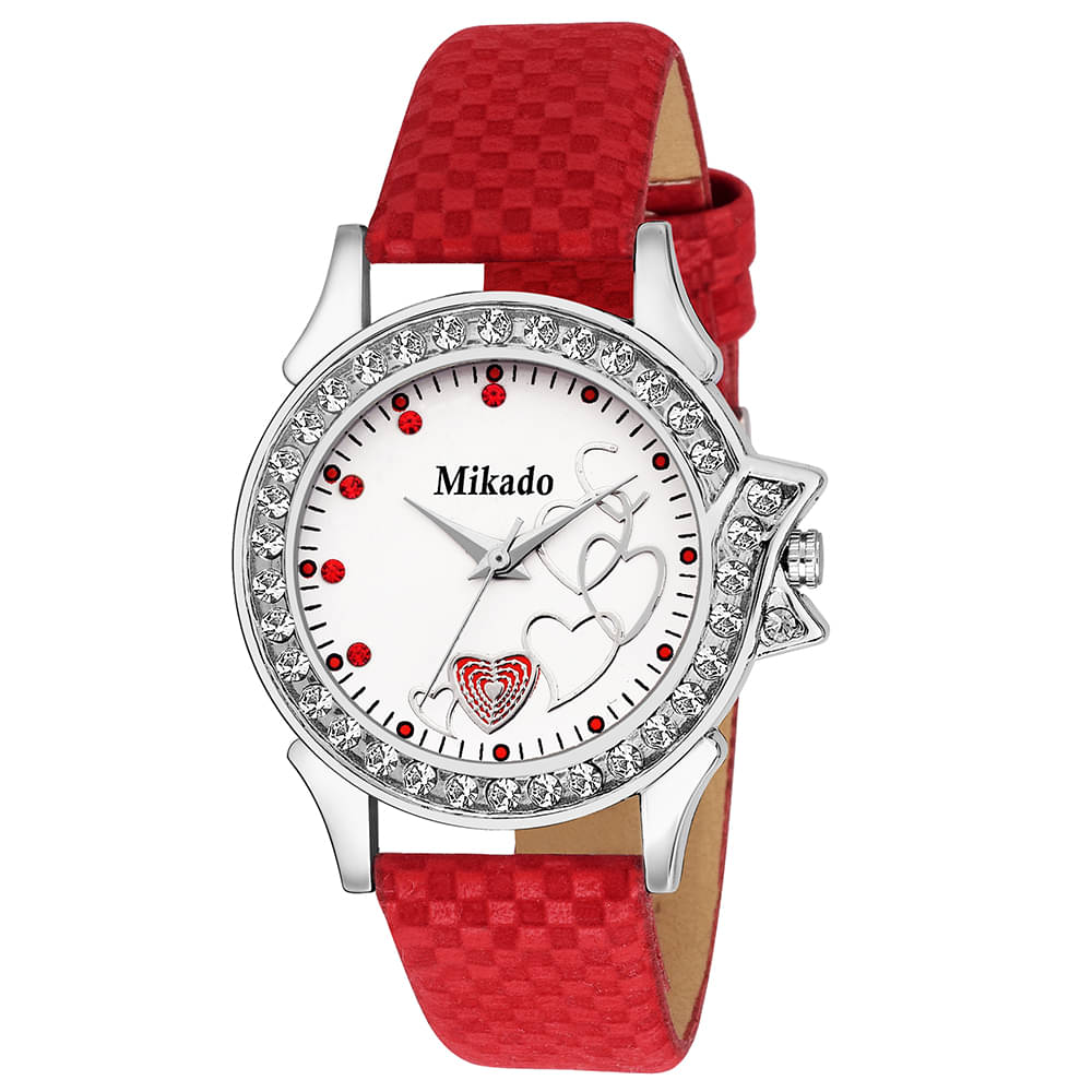     			Mikado Leather Round Womens Watch