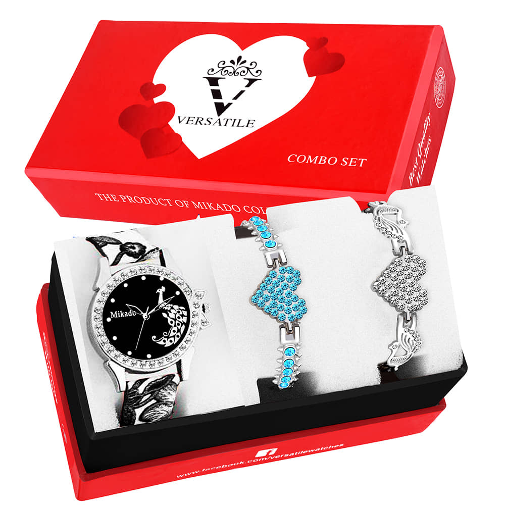 Mikado Leather Round Womens Watch