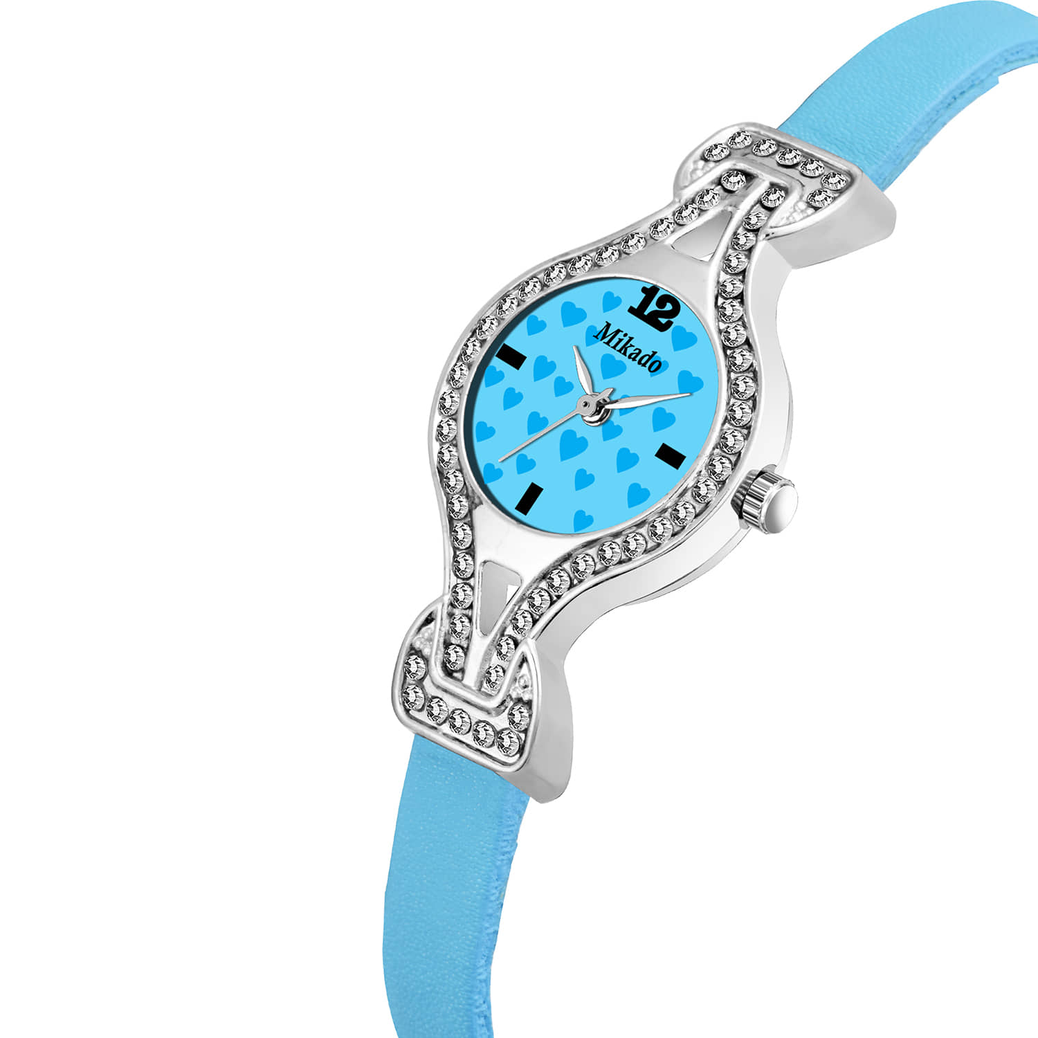 Mikado Leather Round Womens Watch