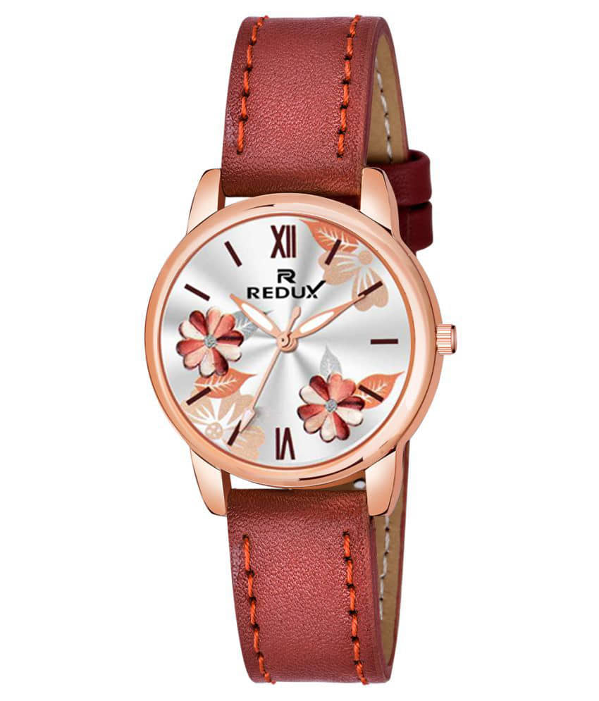 Redux Leather Round Womens Watch