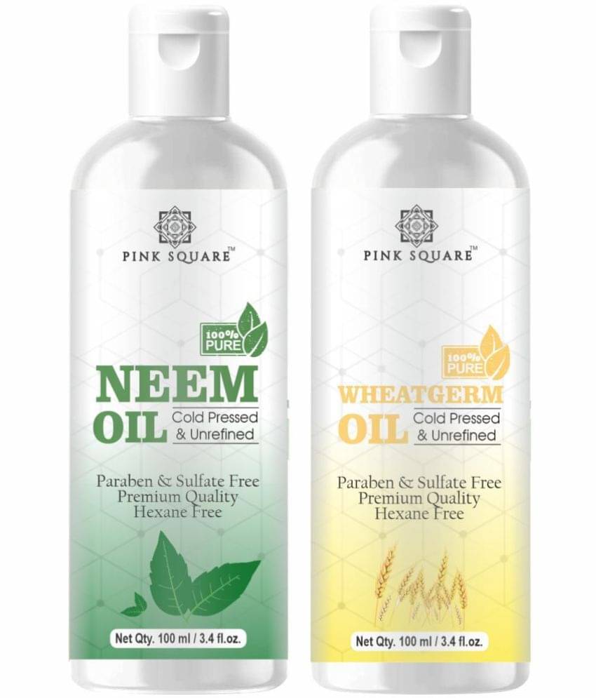pink square 100% Cold Pressed Neem Oil and Wheatgerm Oil 200 mL Pack of 2 pink square 100% Cold Pressed Neem Oil and Wheatgerm Oil 200 mL Pack of 2