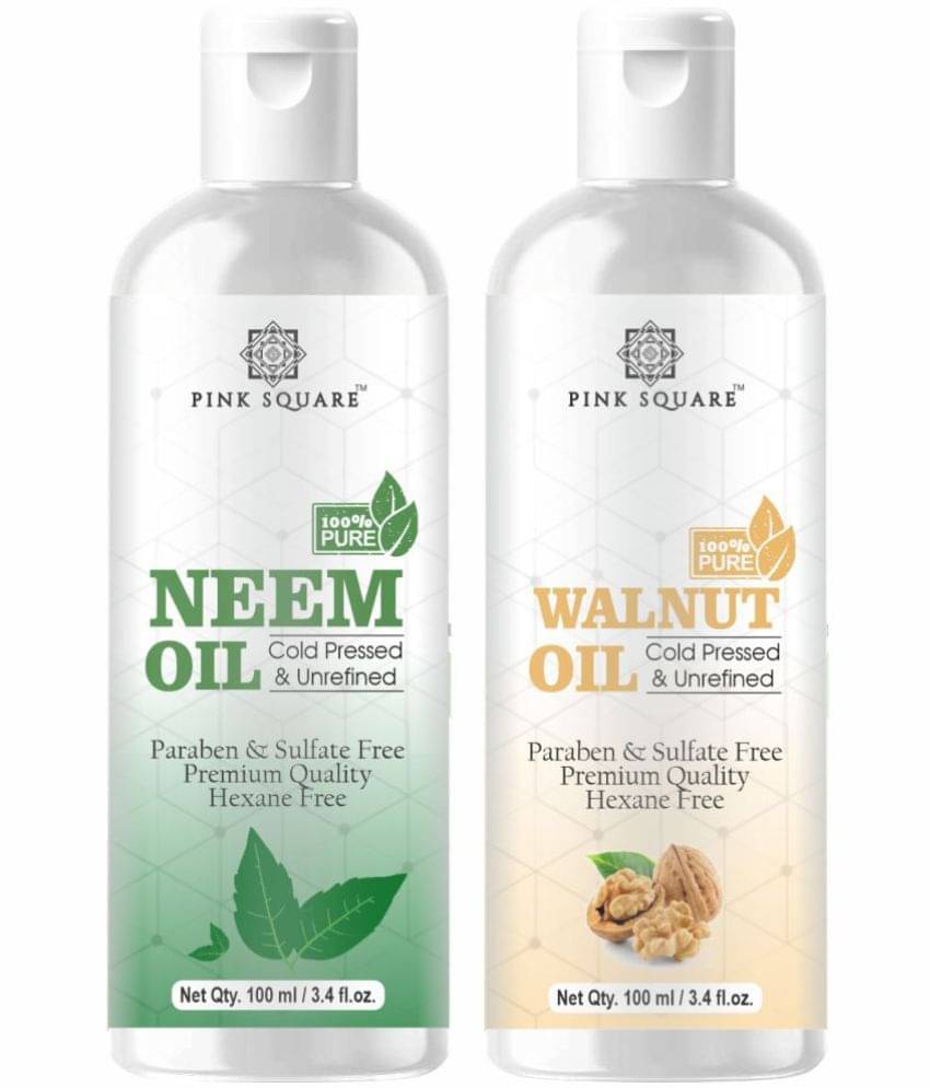     			pink square 100% Cold Pressed Neem Oil and Walnut Oil 200 mL Pack of 2